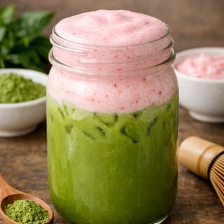 STRAWBERRY MEADOW MATCHA (ICED)
